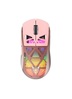 onikuma CW930 RGB Tri-Mode Wireless Gaming Mouse 4000 DPI Pink