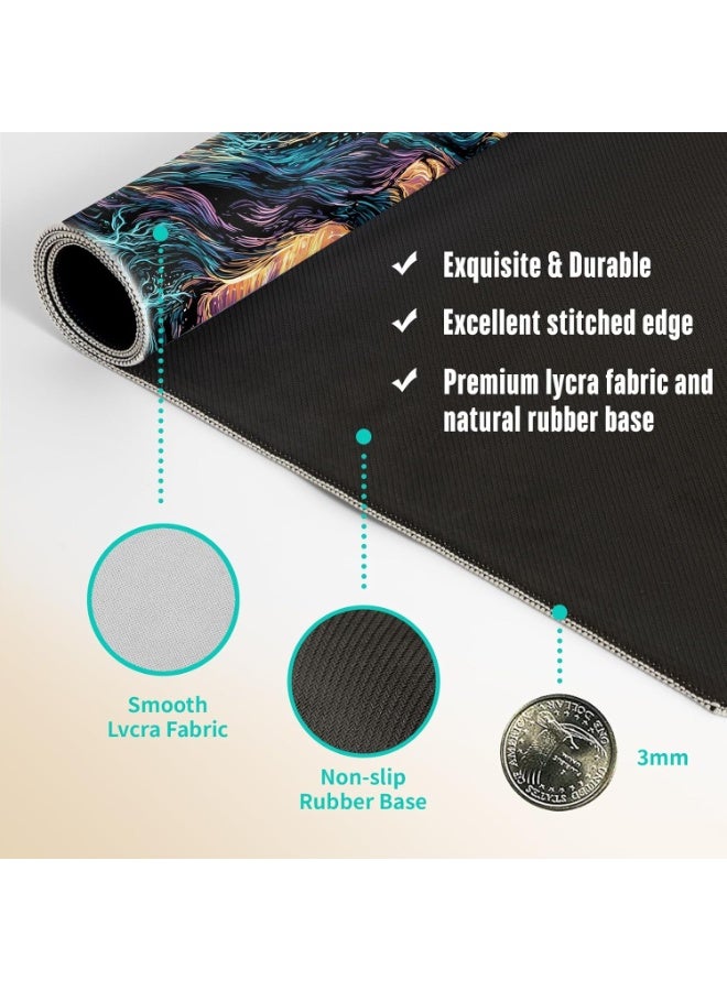 Elven Forest 1 Mouse Pad Extended Gaming Mouse Pad with Stitched Edges 70×30cm XL Desk Mat for Gaming, Office, Keyboard,