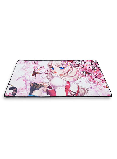 Gaming Mouse Pad , Cute Anime Girl Themed ( 70cmx30cmx3mm ), HD Printing Style Desk Mat, Mouse and Keyboard Pad Extended, Waterproof Fabric Surface Mouse Pads for Desk, Anti-Slip Rubber Base