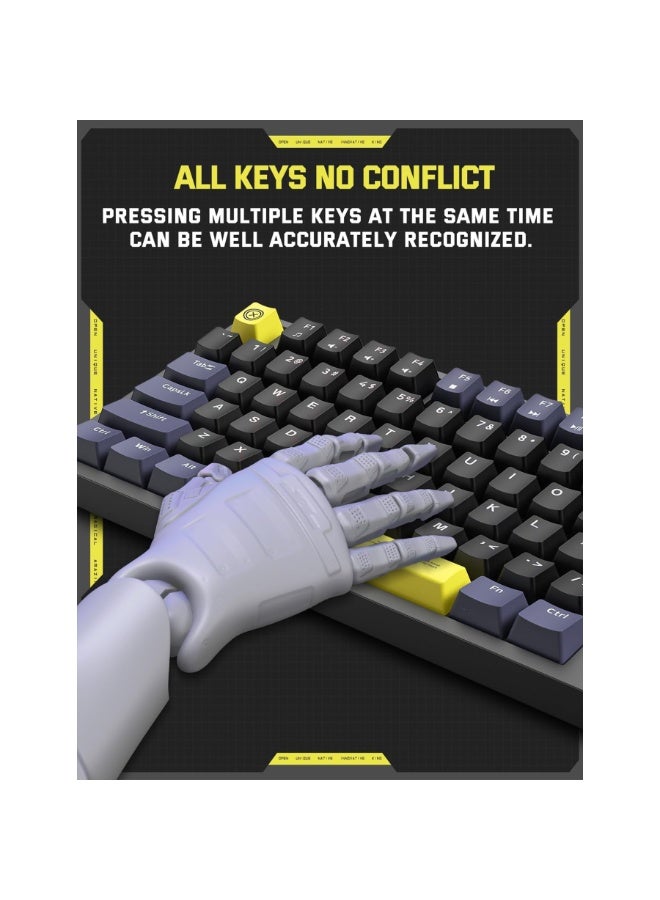 G52 RGB Wired Mechanical Gaming Keyboard with 82 Keys,