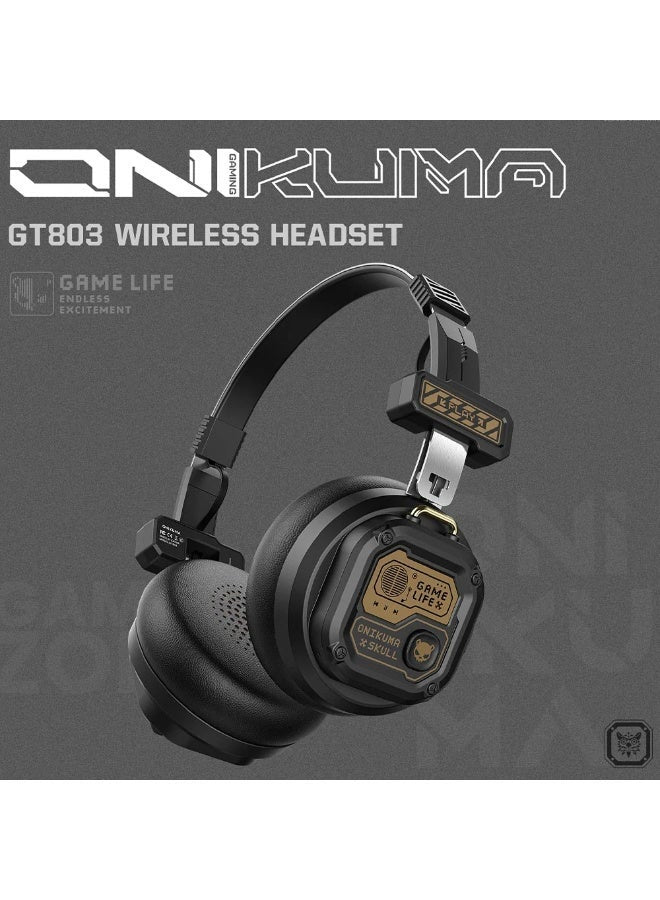 GT803 Wireless Gaming Headset – Bluetooth 5.4 & Wired, 40mm Drivers, 50H Playtime, 400mAh Battery, Low-Latency Game Mode