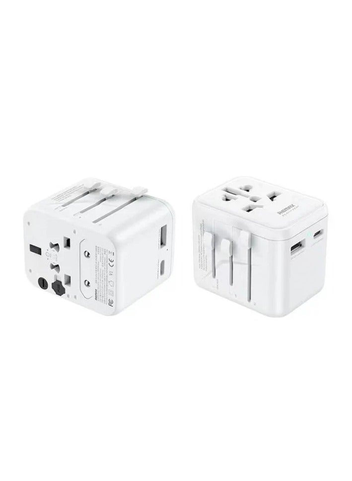 Multifunctional Fast Charger (12W)  RP-U23 ASTRO Series 2.4A (output-1A+1C) , the best choice for travel, home and offic