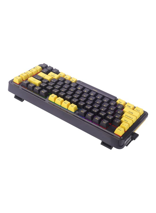 كيبورد جيمنج Redragon K649 YP edition ميكانيكال 75% أصفر وأسود