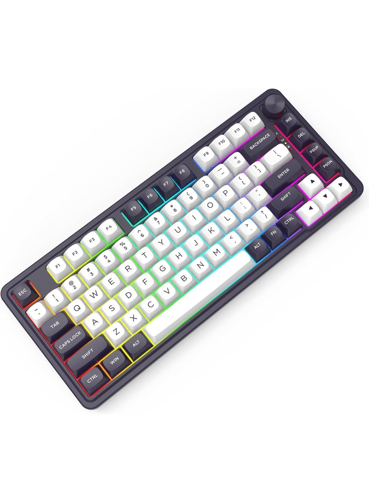 Gaming Keyboard K715 FINKE Custom QMK/VIA , 81 Keys Wireless Programmable Gasket Mechanical Keyboard w/Hot-Swap Socket, 