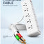 SC10610C Universal Power Strip with 10 AC Outlets & 6 USB Ports (33W PD + QC3.0), 2500W Surge Protection Extension Socke