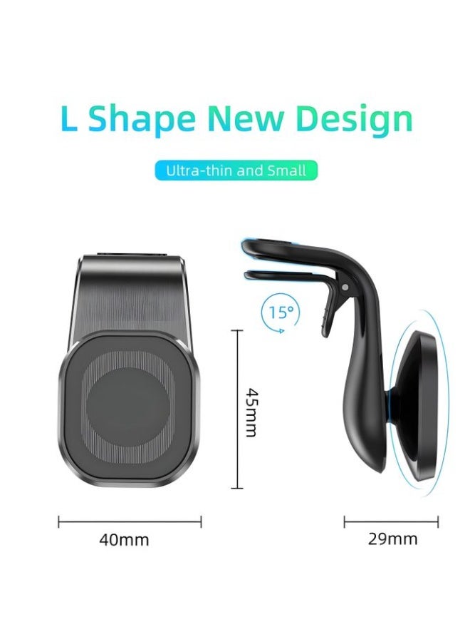 XS-803 Magnetic Car Phone Holder, 360° Rotating Air Vent Mount with Strong Magnetic Hold, One-Hand Operation, Compact Ca