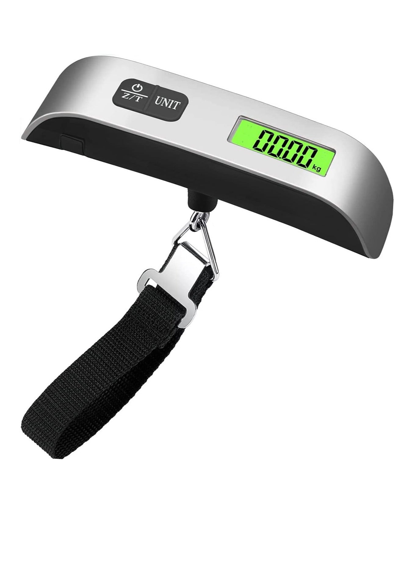 Electronics Travel Luggage Scale, Digital Luggage Weighing Scales for Suitcase with Temperature Reading 50 Kg Capacity (Silver)