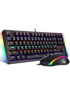 Redragon S113 Gaming Combo 87-Key Keyboard and 4200 DPI Mouse RGB Black