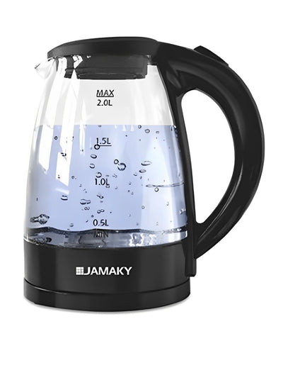 JAMAKY Italy Electric Kettle 2L - High borosilicate glass housing 2200W -JMK9507