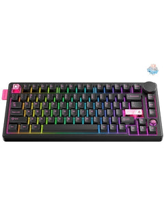 onikuma MT706 Tri-Mode RGB Mechanical Gaming Keyboard 81 Keys Control Knob Black