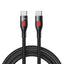 RC-195 Tangle Free Fast Charging Data Cable 1000mm 65W Type C to C - Black