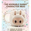 Large Capacity Ceramic Coffee Mug with Cartoon Character Design, Cute Ceramic Tea Cup for Hot & Cold Drinks, Milk Mug, L