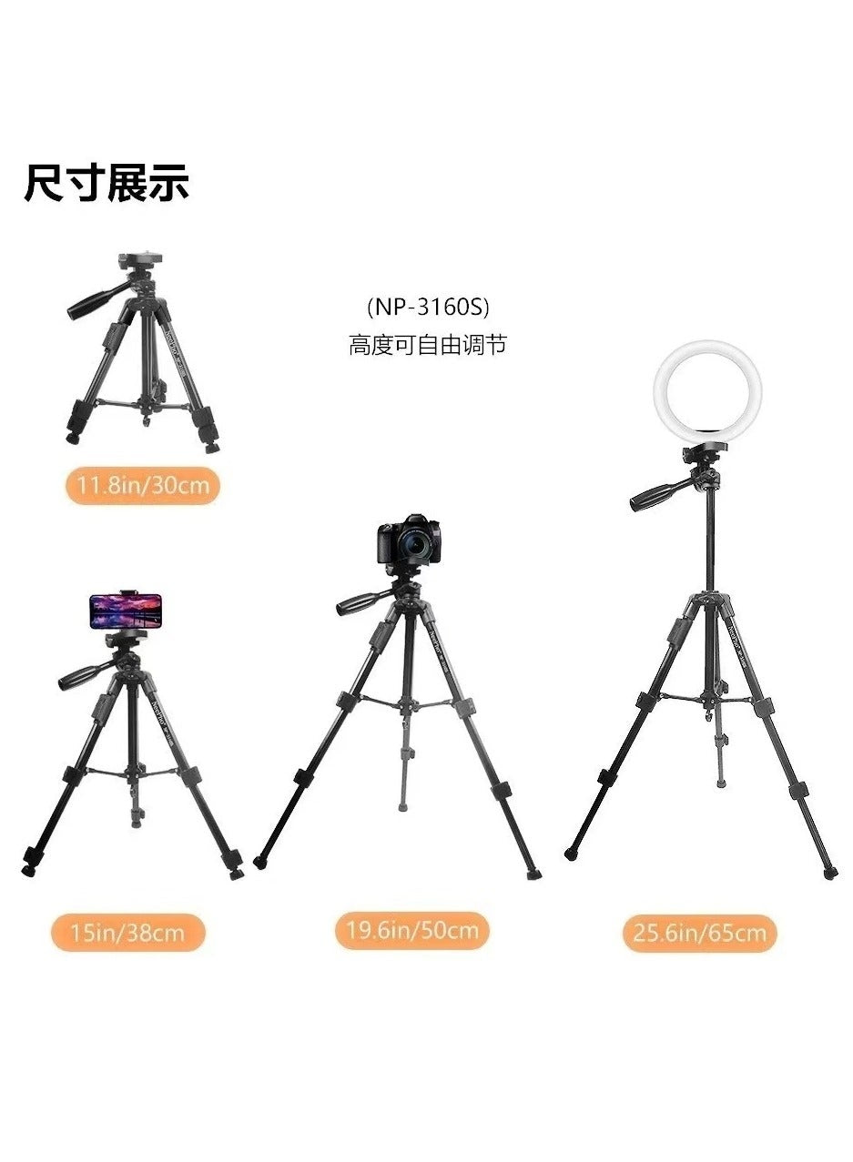 NP-3160S Extendable Handheld Stabilize Stand Selfie Stick Wired Remote Shutter Multifunction Tripod