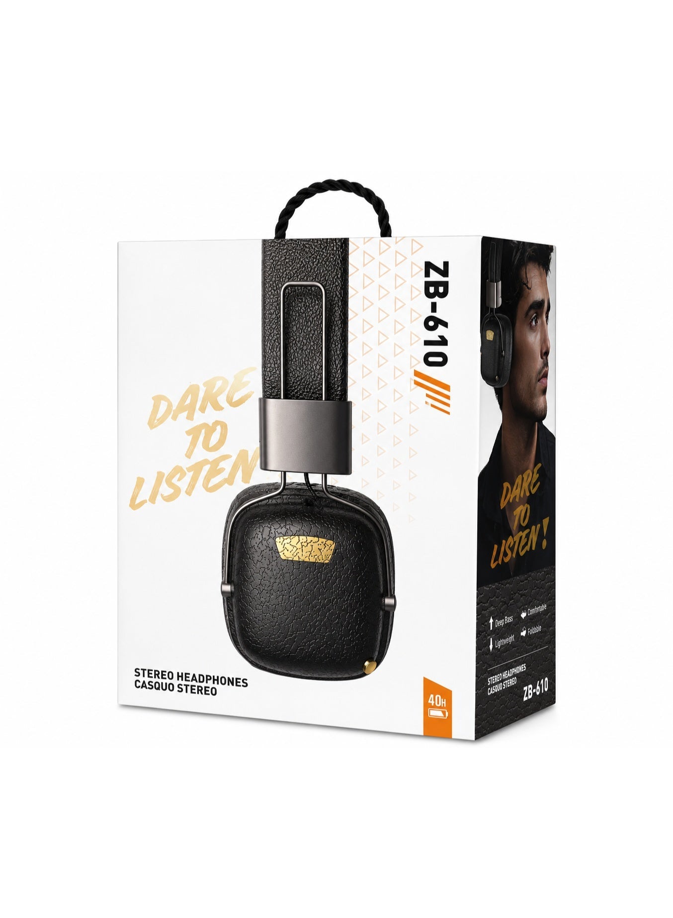 ZB-610 Headphones deliver immersive stereo sound with Pure Bass for rich, deep bass and clear audio. Lightweight and com