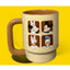 Large Capacity Ceramic Coffee Mug with Cartoon Character Design, Cute Ceramic Tea Cup for Hot & Cold Drinks, Milk Mug, L
