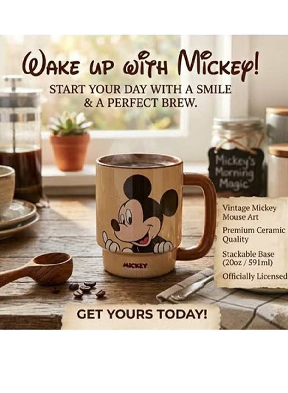Large Capacity Ceramic Coffee Mug with Cartoon Character Design, Cute Ceramic Tea Cup for Hot & Cold Drinks, Milk Mug, L