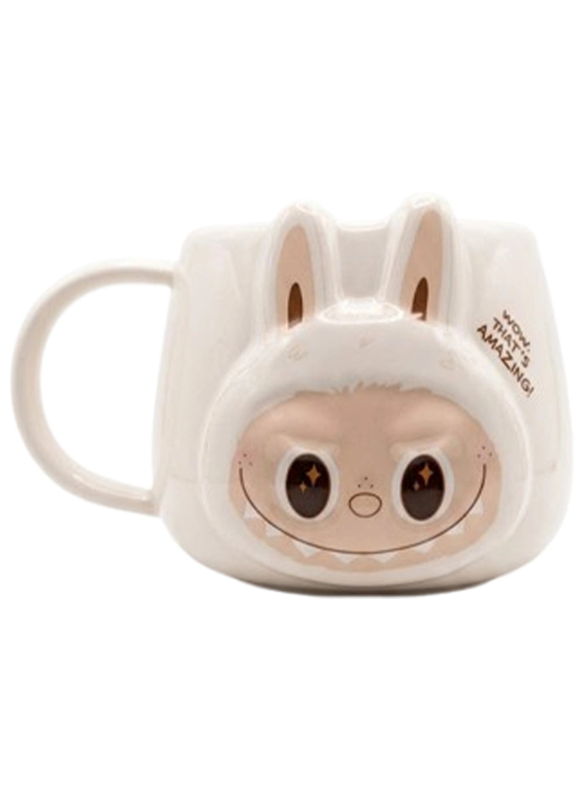 Large Capacity Ceramic Coffee Mug with Cartoon Character Design, Cute Ceramic Tea Cup for Hot & Cold Drinks, Milk Mug, L