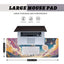 Astronaut Desk Pad Mouse Pad Psychedelic Space Fantasy Planet Extended Gaming Mouse Pad Mat with Stitched Edge Non-Slip 