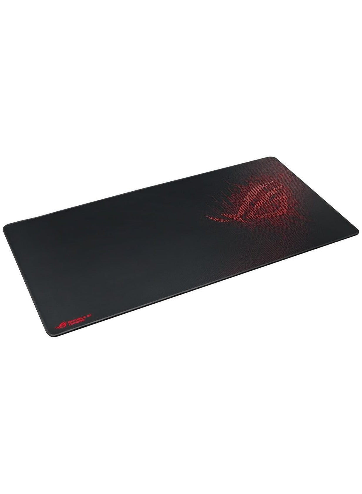 Large Mouse Pad ( 70x30x2mm ), HD Printing Style Desk Mat, Mouse and Keyboard Pad Extended, Water Proof Fabric Surface Mouse Pads for Desk, Anti-Slip Rubber Base (Black & Red Asus Desgin)