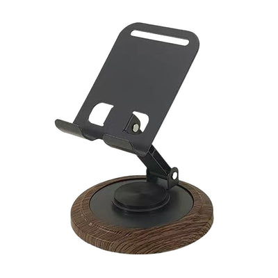 High-quality foldable metal phone stand with stylish design, 360° rotation, compact & portable size. Fits all mobiles, easy to store & carry, perfect for studying, working, or watching content anywhere.