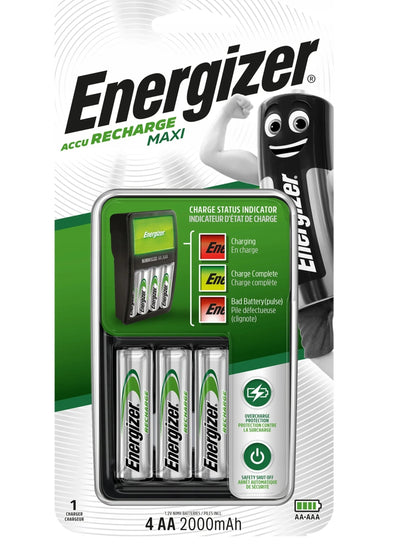 Energizer Maxi Charger with 4 AA Batteries Multicolour