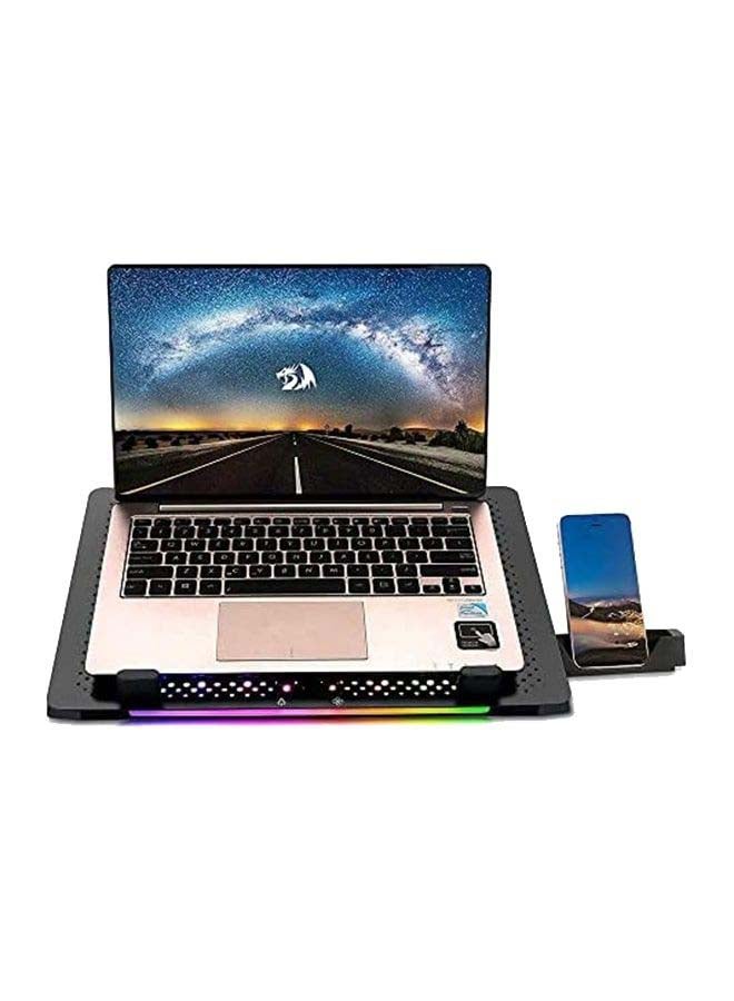 Gcp500 Ivy Laptop Cooler - Support UP To 17 Inch - 2 USB Port - Fan Speed Control - Aluminum Panel Faster Cooler - RGB L