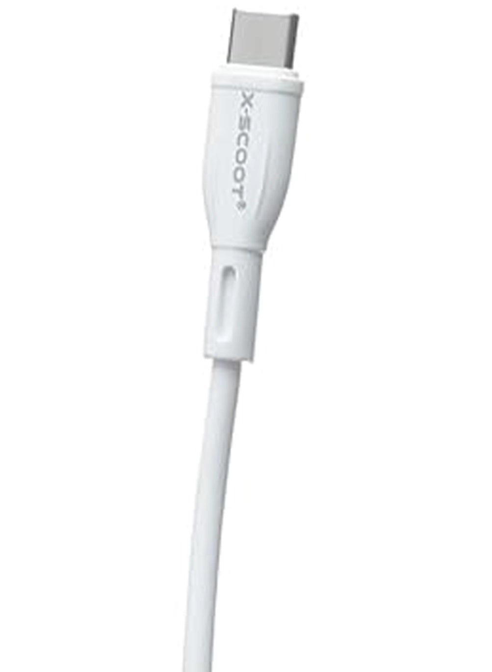شاحن X-SCOOT CH242 سريع 25W مع كابل Micro USB أبيض