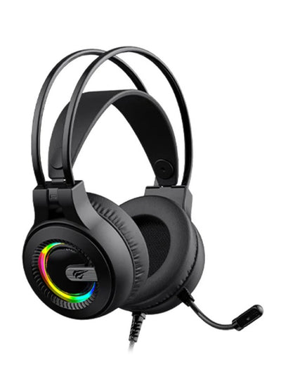 havit Gaming Headphone (RGB) , Model H2040D , 50MM Dynamic unit, Surround Sound Wired (3.5mm audio + USB) , Headphone With Noise Cancelling Microphone & In-Line Volume Control