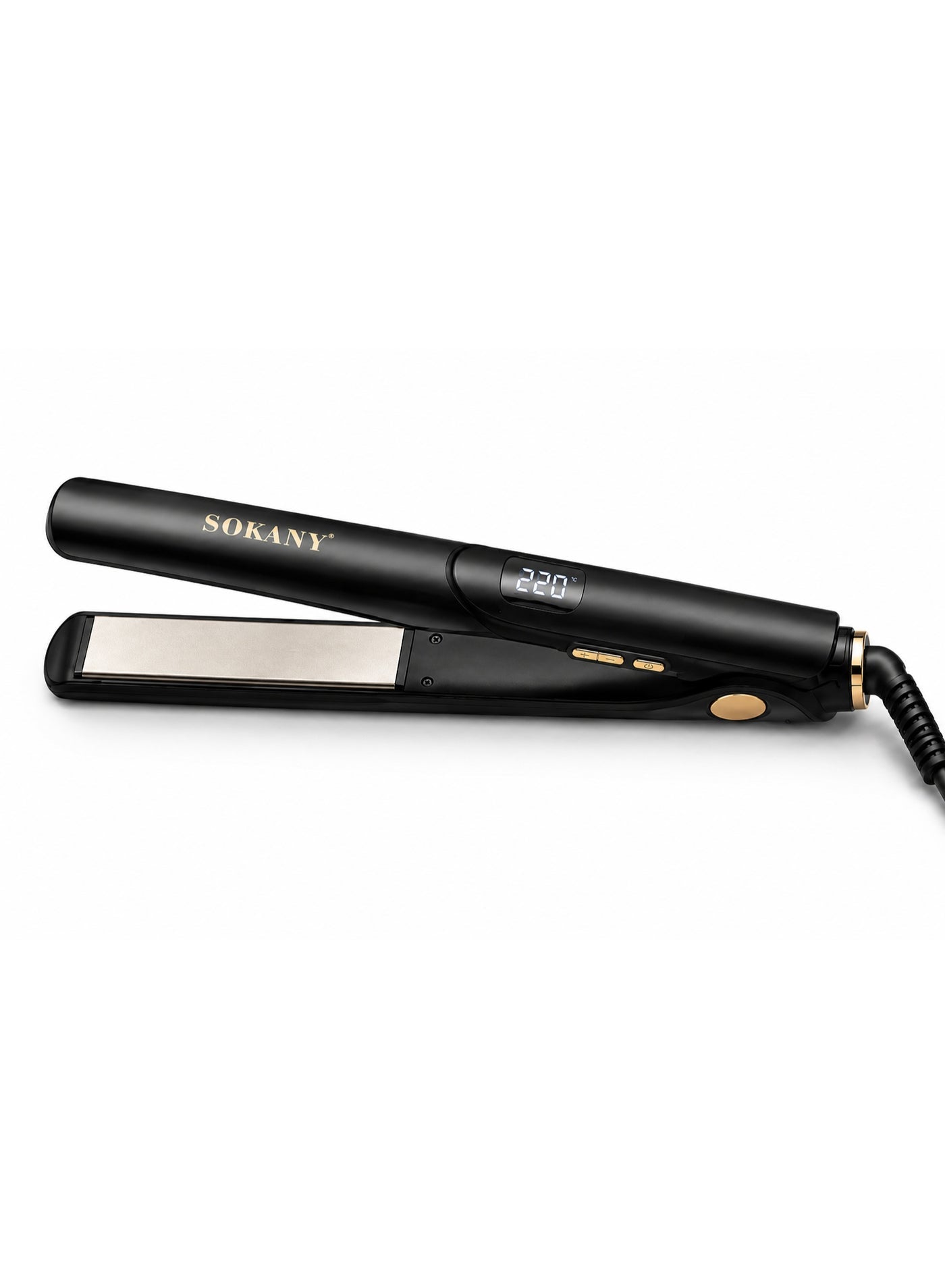 SK-15058 Hair Straightener – PTC Fast Heating, Digital Display, Temperature up to 220°F, Anti-Scalding Design, 360° Swiv