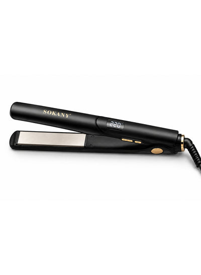SK-15058 Hair Straightener – PTC Fast Heating, Digital Display, Temperature up to 220°F, Anti-Scalding Design, 360° Swiv