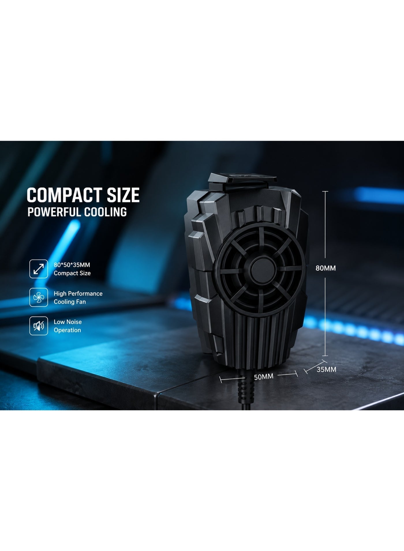 Mobile Phone Cooler G6 Wired – 5V USB-powered phone cooler with advanced freezing technology, quiet fan, and 360° airflo