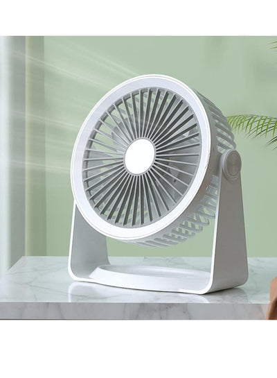 Portable Mini Fan USB Rechargeable Cute 4W Small Electric Fan For School ( White )