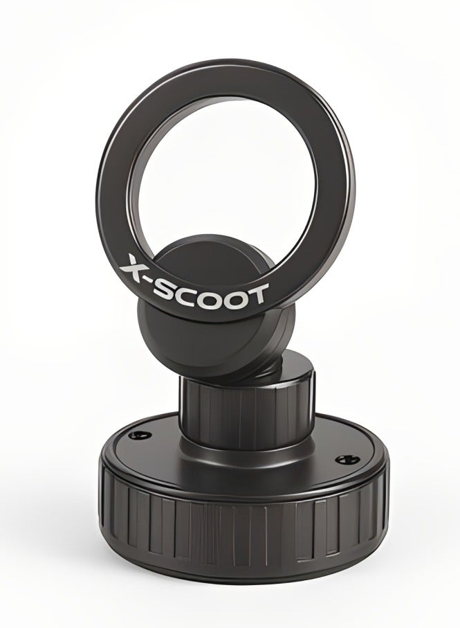 XS-809 Magnetic Car Phone Holder with Powerful Magnetic Ring, 360° Rotating Adjustable Smartphone Mount, One-Hand Operat
