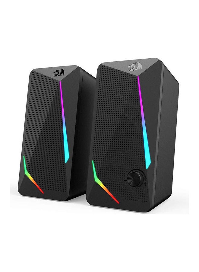 سبيكر REDRAGON GS510 Waltz RGB ستيريو 2.0 تحكم لمس أسود