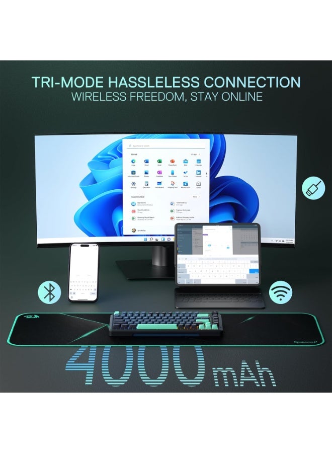 كيبورد Redragon K724GBG على سطح مكتب الجيمنج