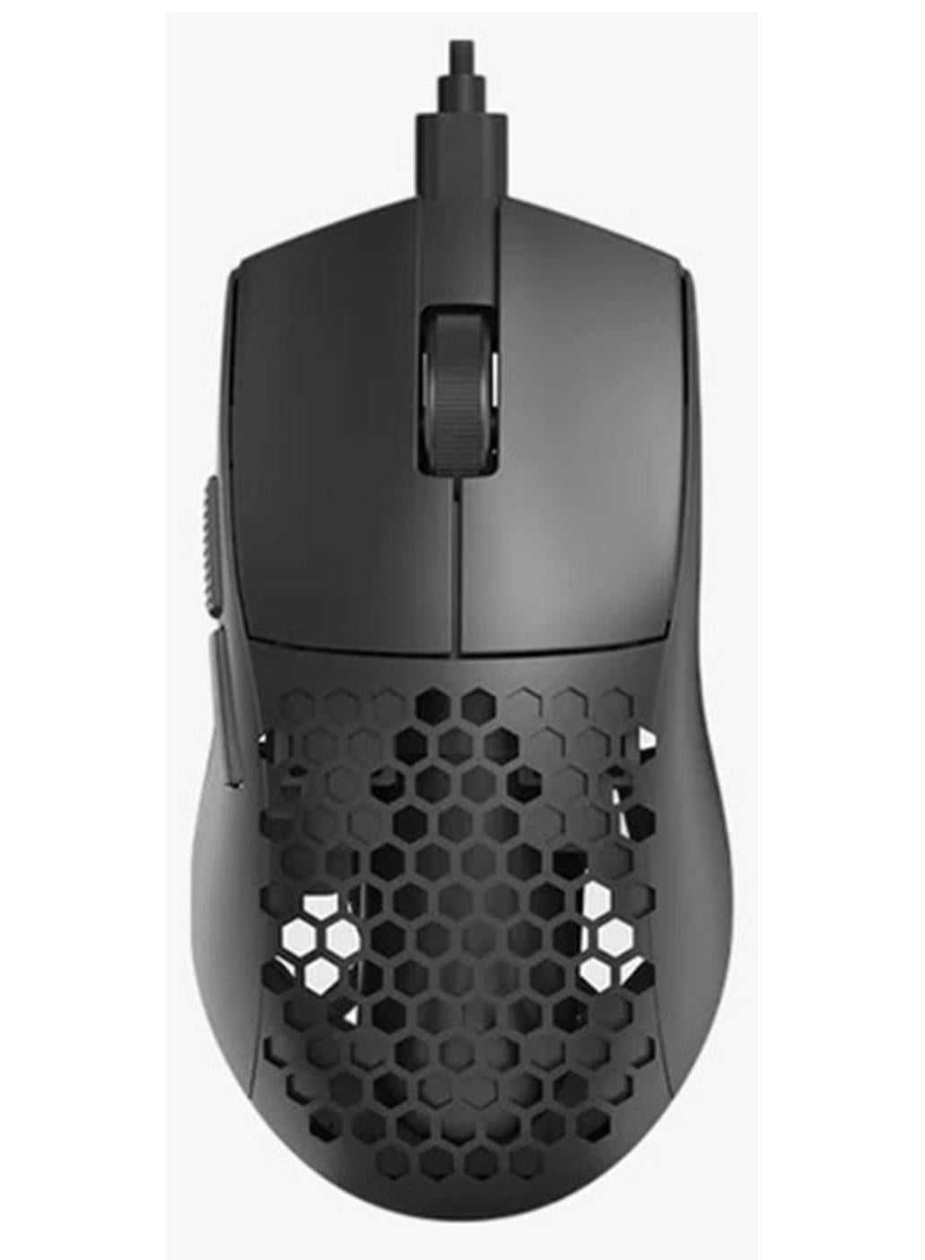 M617-LIT Bludhound light-weight Honeycomb Shell Wired Gaming Mouse, 10,000 DPI, 5 Buttons, Drag-Free Paracord, Type-C Ga
