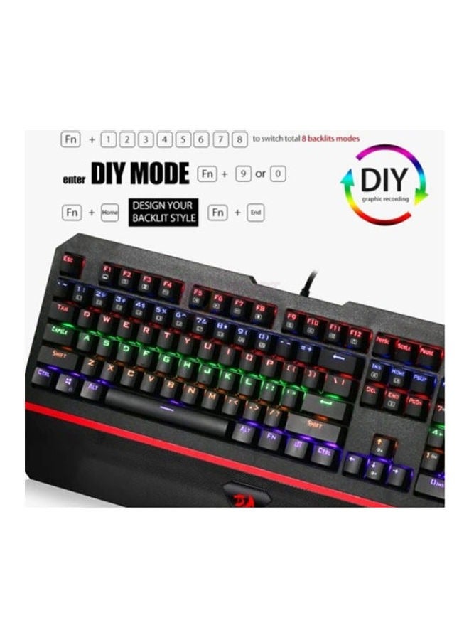كيبورد ريدراجون K558 بسويتش أحمر مضاء بـ RGB