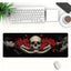 Gothic Skull Gaming Mouse Pad Large Rose Horror Dark Fantasy Mousepad Large Gaming Mouse Pad Laptop Keyboard Mat Non-Sli