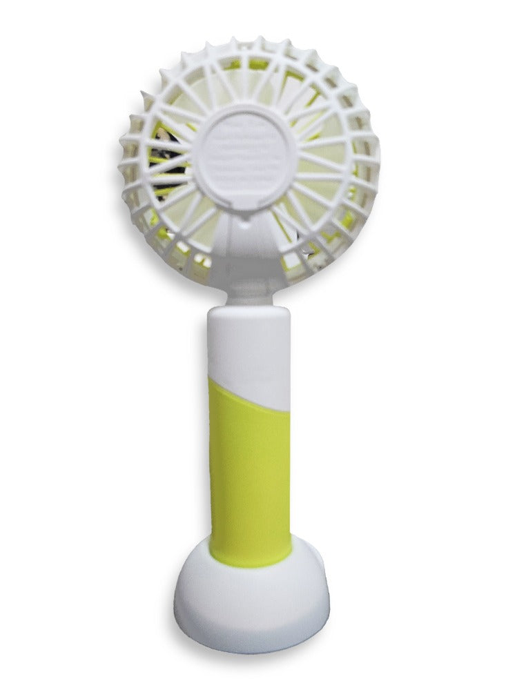 Portable Mini Fan USB Rechargeable Cute 2.5W Small Electric Fan For School ( Green )