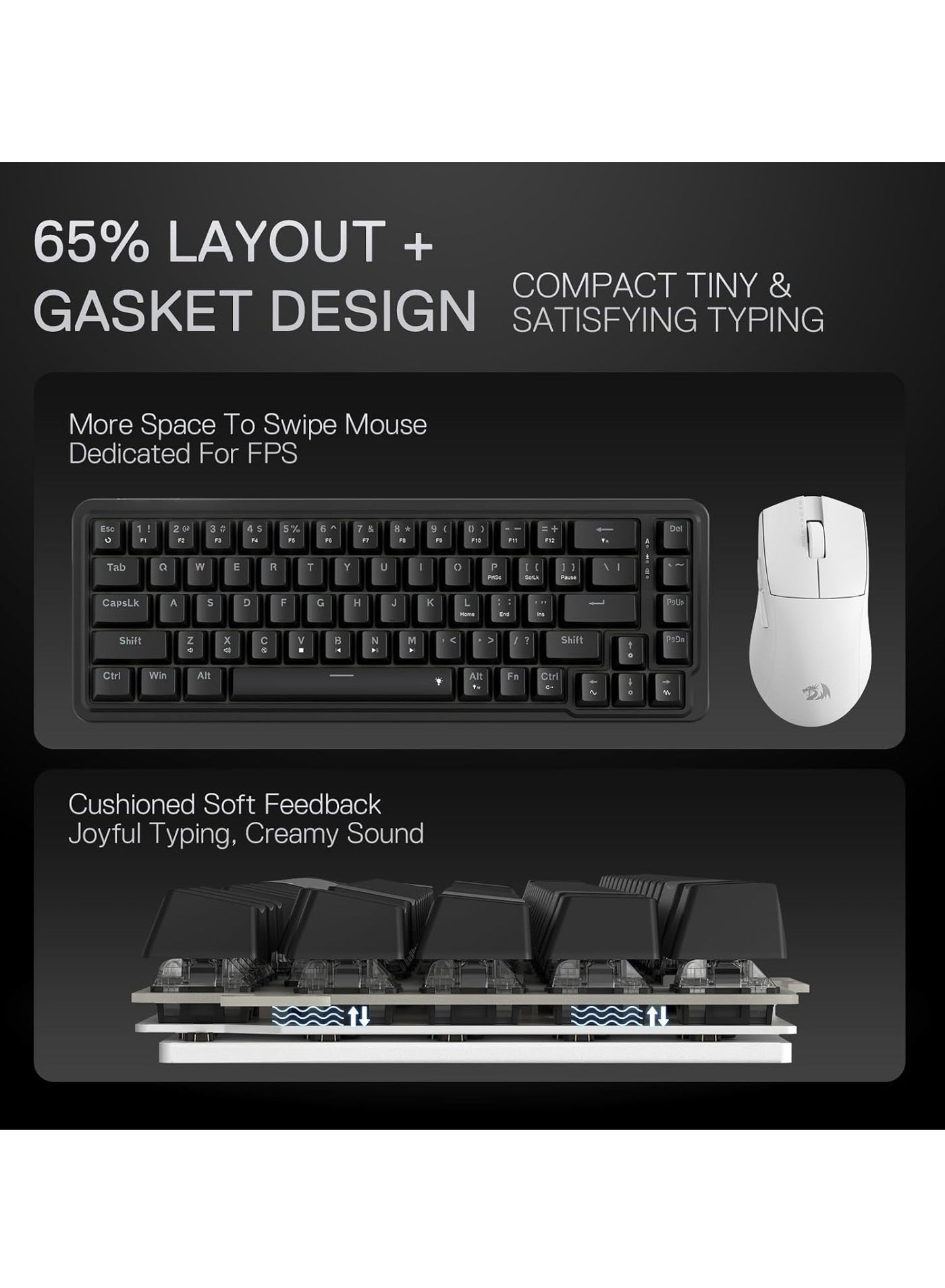 عرض جانبي لكيبورد الجيمنج Redragon K709