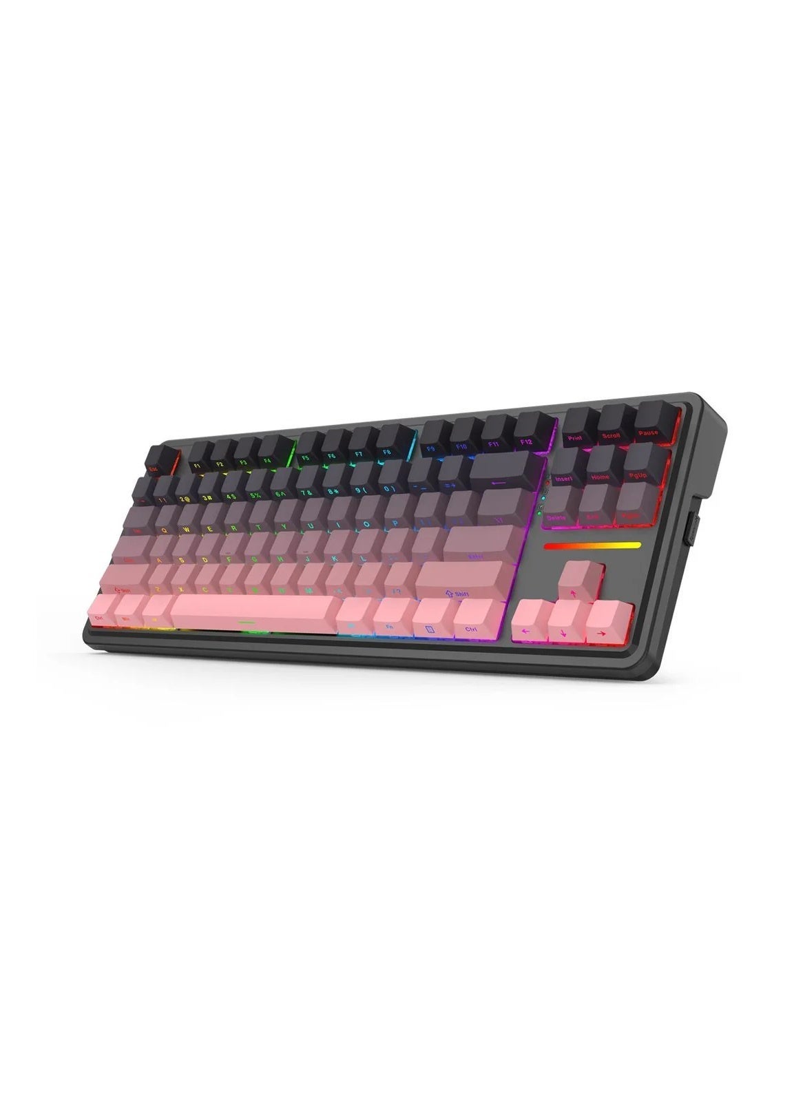 80% TKL Tri-Mode Wireless Mechanical Gaming Keyboard With Hot-Swappable Switches RGB Backlit Gasket Mounted Design USB-C