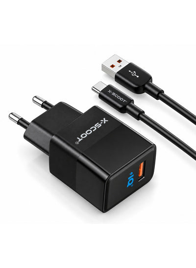 30W Fast Wall Charger with USB-C Cable, Smart IQ Auto-ID Output, Heat Resistant Safe Design, Universal USB-C Compatibili