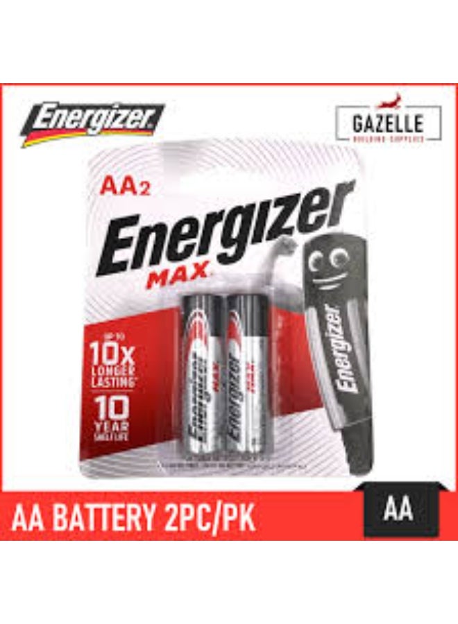 Energizer 2 AA Max Blister Card Silver/Black