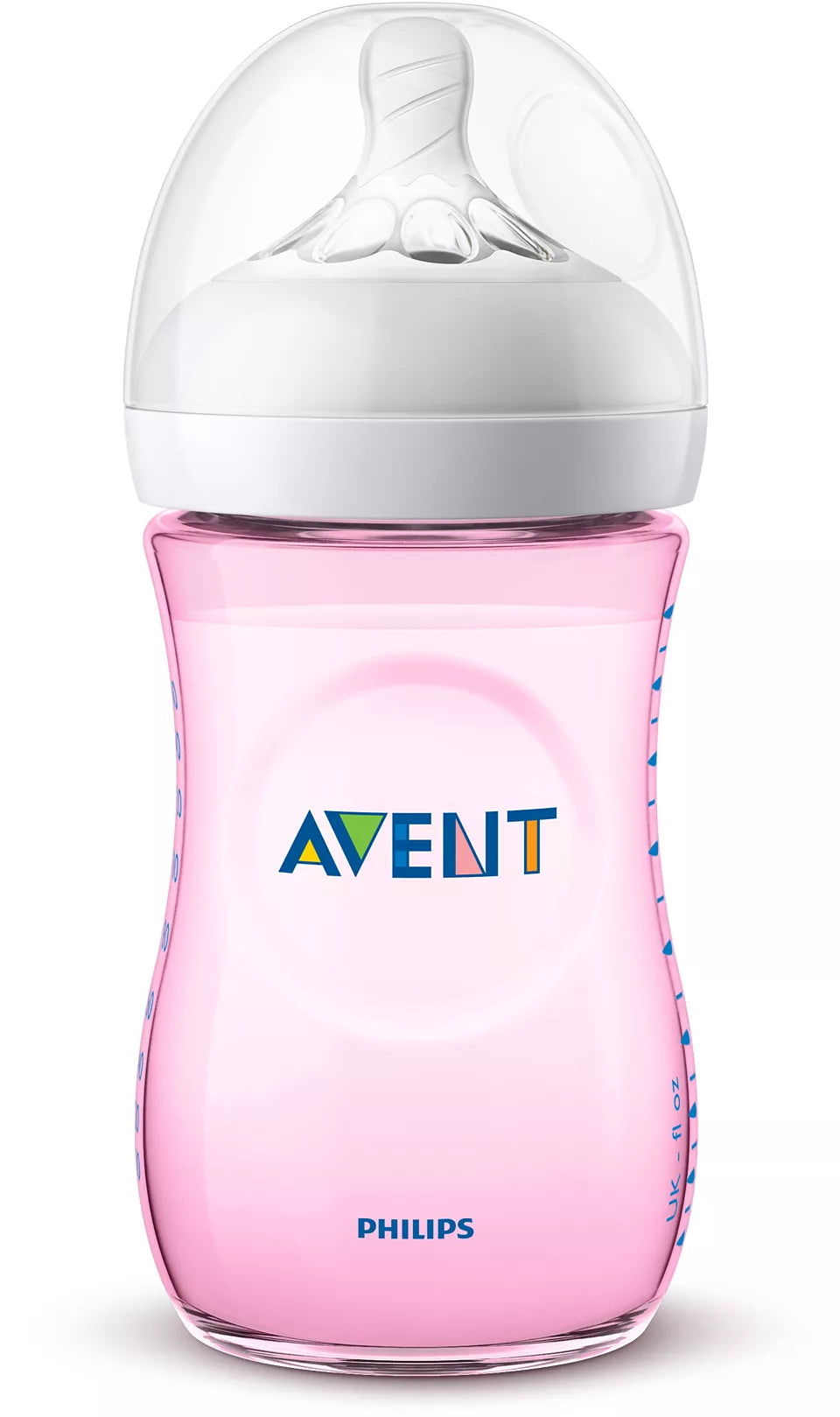 PHILIPS AVENT 2-Piece Natural Feeding Baby Ultra Soft Nipple Bottle Set For Newborn Babies, 260 ml, Pink/White