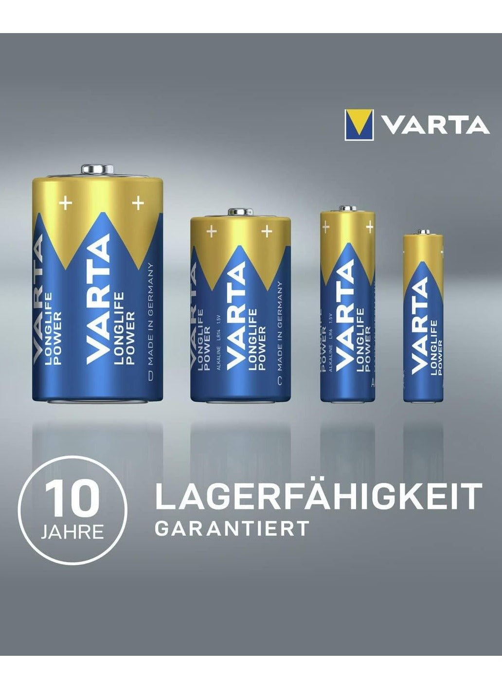 VARTA Longlife Power AAA Micro LR06 Alkaline Battery (4-pack) -  ideal for toys, torches, controllers and other battery-powered devices