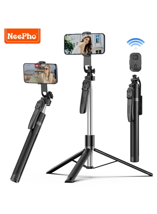 Universal Selfie Stick Tripod NP-Z12 with Bluetooth Remote Control , Adjustable Aluminum Alloy Stand for Smartphones and