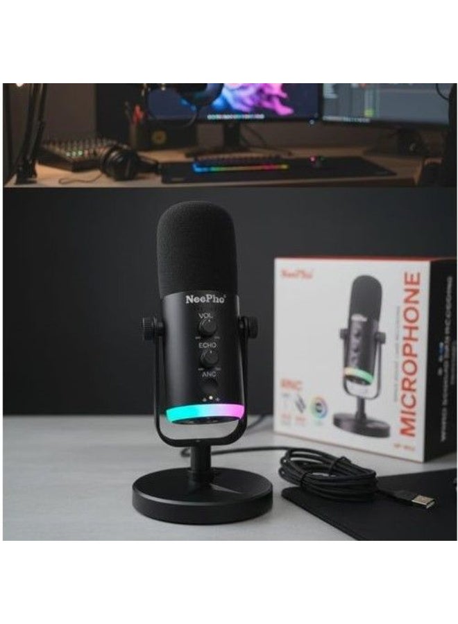 Wireless Microphone with ANC Noise Reduction – Portable Clip-On Mic for Podcast, YouTube, Vlogging & Content Creation