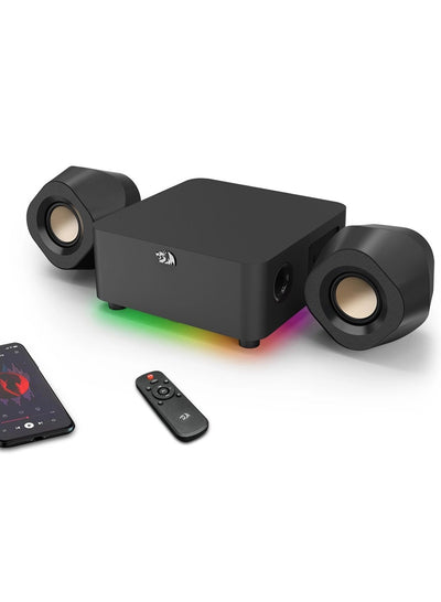 Gaming Speaker GS590 Pro (RGB) 2.1 channel , with Remote Control and 4 Buttons , 22W For PC/ Notebook / Tablet / Mobile 