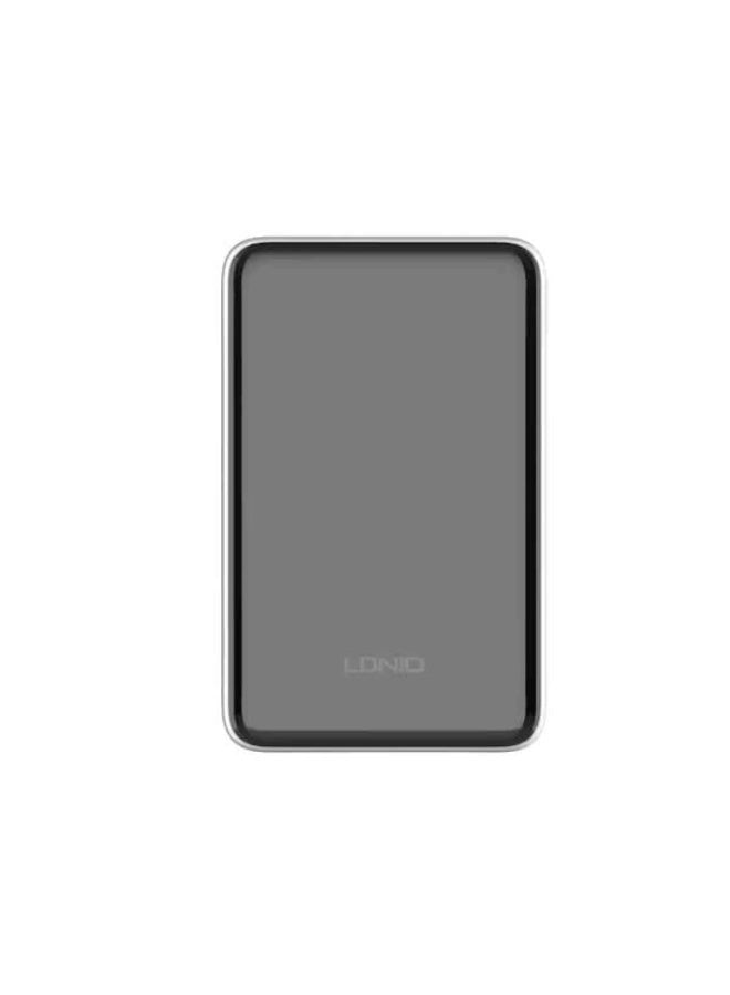 باور بانك LDNIO PQ18 مغناطيسي لاسلكي 20000mAh شحن 15W أبيض