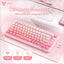 onikuma MT707 Tri-Mode RGB Mechanical Keyboard 81-Key Pink